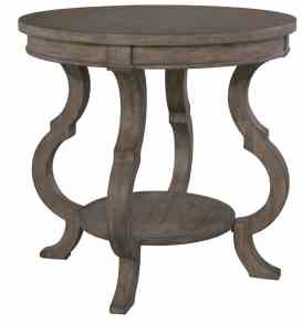 Round Lamp Table with Shaped Legs